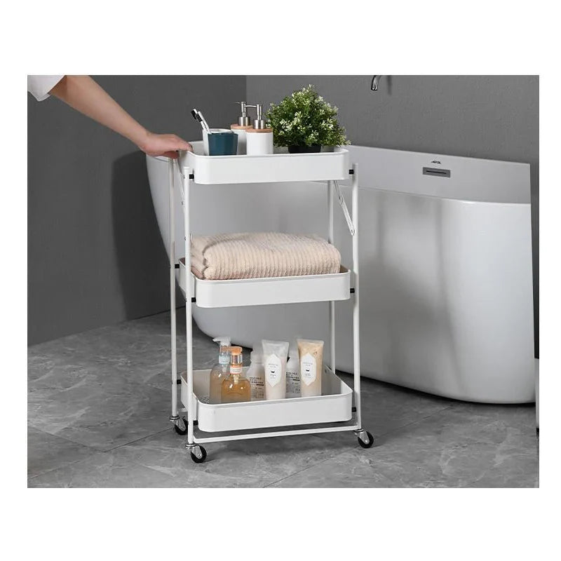 3-Tier Mobile Utility Folding Rack