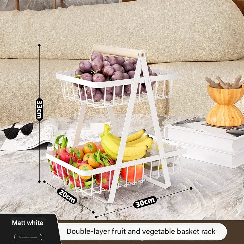 Premium Metal Fruit Basket – Multi-Layer Storage Rack for Kitchen & Home