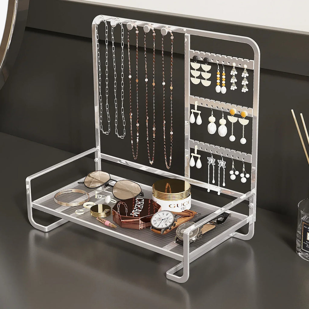 Luxury Wrought Iron Jewelry Display Stand & Organizer