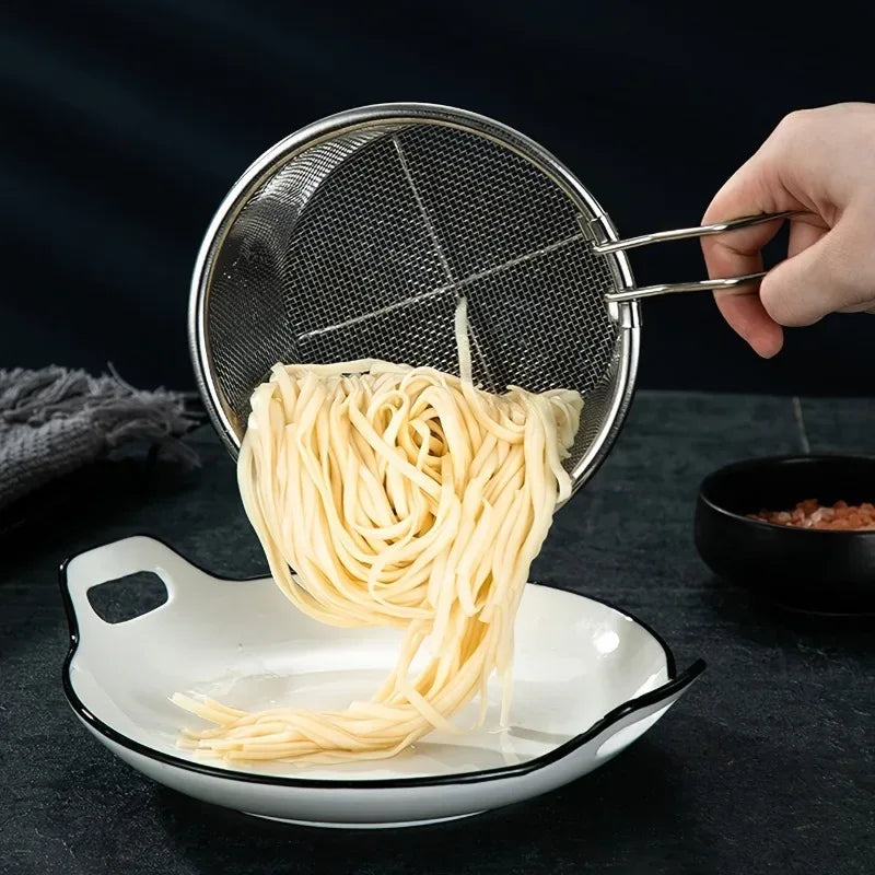 Stainless Steel Frying Net & Noodle Spoon – Kitchen Essential