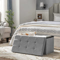 Large Capacity Storage Box - Padded Cushion Bench & Shoe Stool