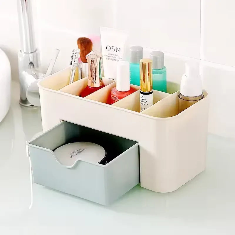 Double Layer Makeup Organizer Box – Cosmetic & Jewelry Storage
