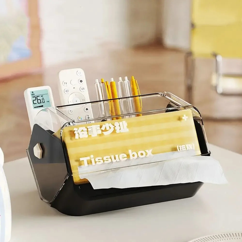 Durable Plastic Tissue Box – Anti-Slip Decorative Holder