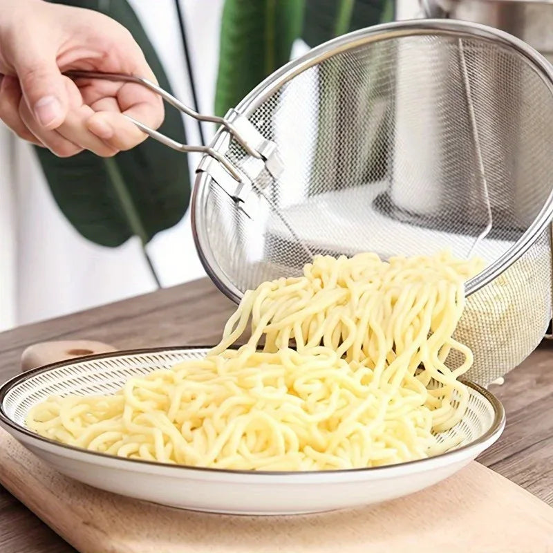 Stainless Steel Frying Net & Noodle Spoon – Kitchen Essential