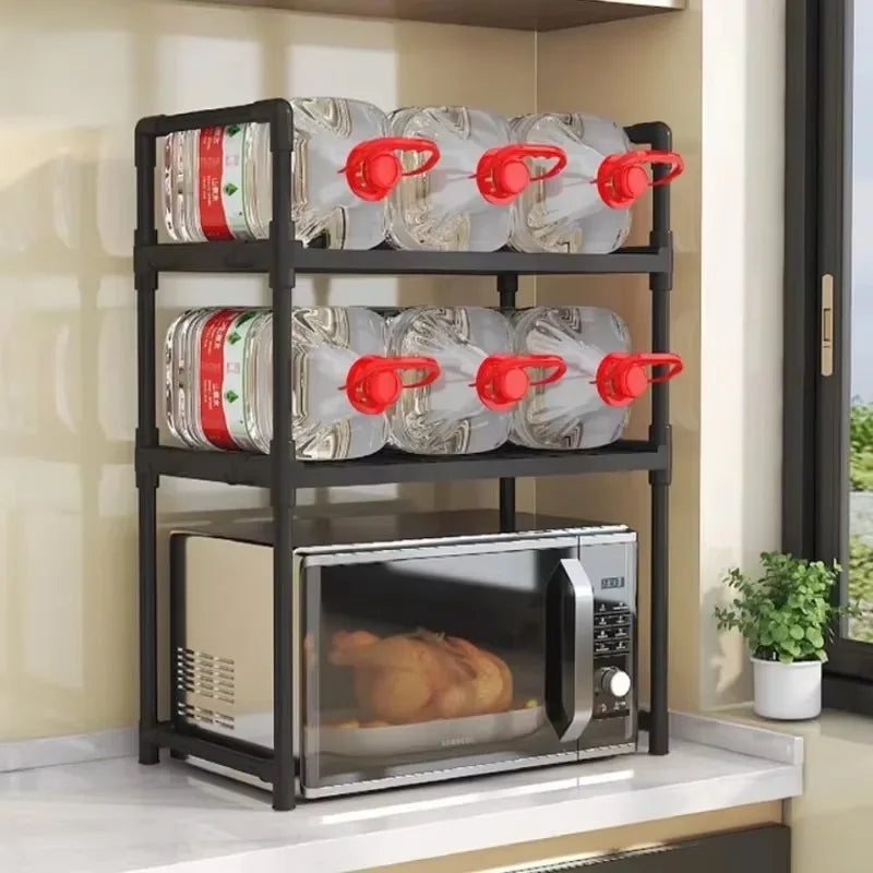 2-Layer Microwave Oven Storage Rack – Kitchen Organizer