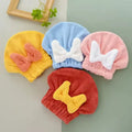 Soft Water-Absorbent Shower Cap with Stylish Bow