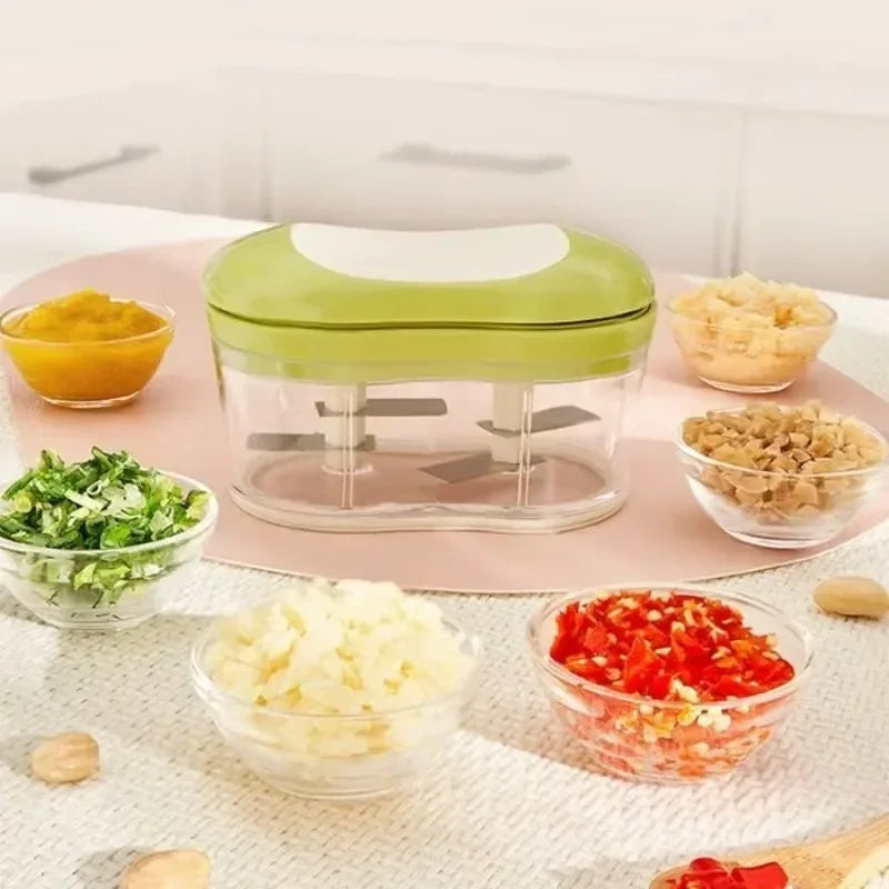 Manual Garlic Cutter – One-Handed Telescopic Slicer