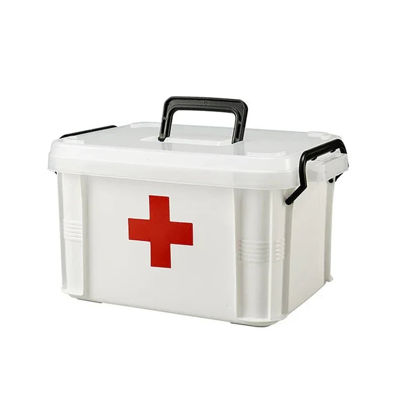 Portable First Aid Kit – Double Layer Medicine Storage Box
