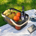 Nordic Metal Rectangular Basket – Wooden Handle