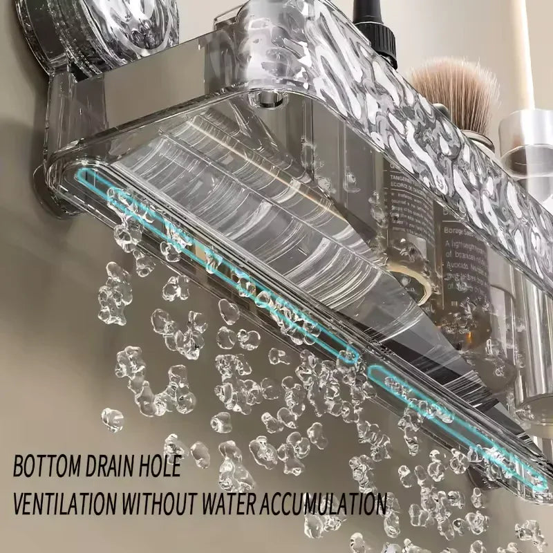 Glacier Pattern Shower Suction Cup Shelf – Bathroom Organizer
