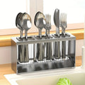 Premium Stainless Steel Utensil Holder with Drain