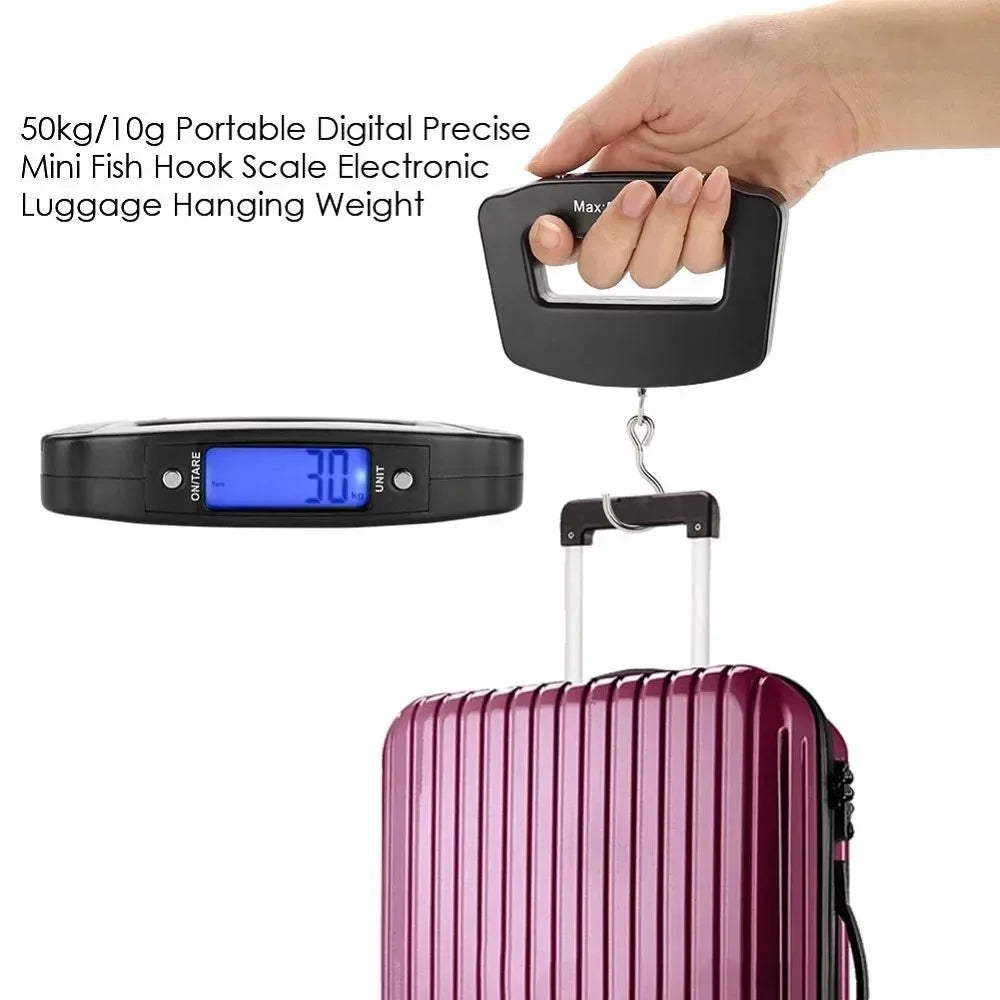 50kg/10g Portable Travel Luggage Scale – Digital Handheld Weighing Scale