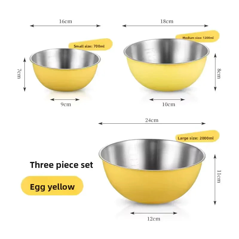 Stainless Steel Bowl – Multi-Purpose Mixing & Serving Bowl (Set of 3)