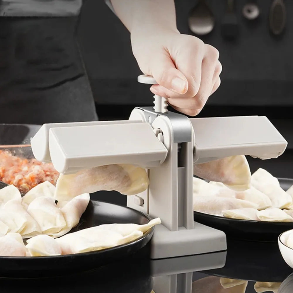 Automatic Double-Head Dumpling Machine - Easy-Press Wonton & Pie Mold