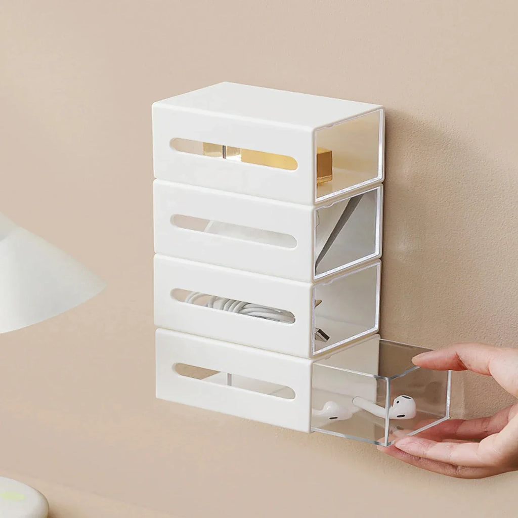 Punch-Free Makeup Cotton & Hair Clip Storage Box