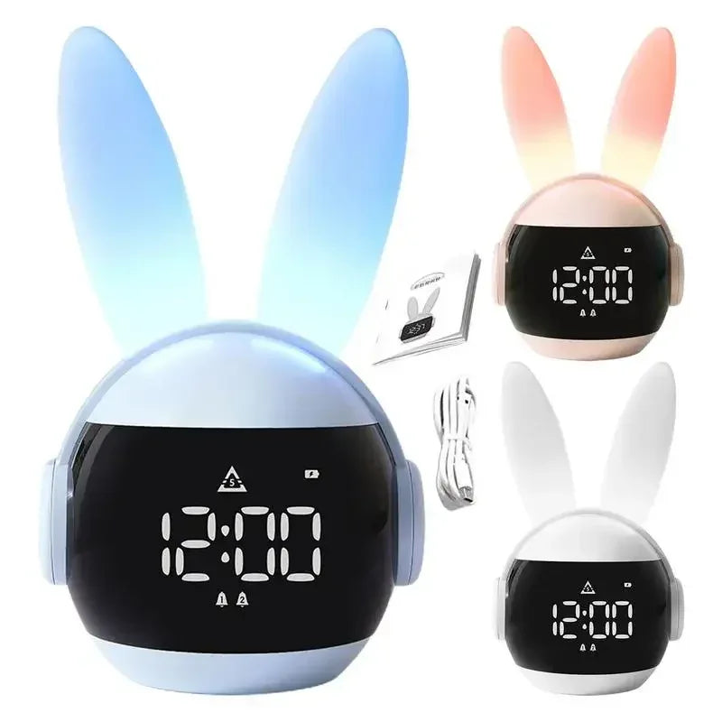Rabbit Digital Alarm Clock – LED Display Bedside Clock