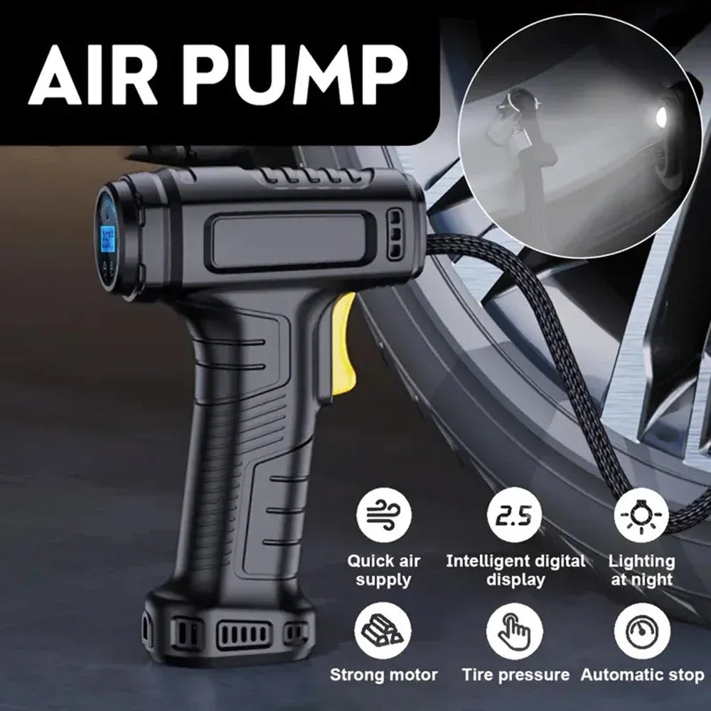 Digital Tyre Inflator with PSI Setting – Portable Air Pump