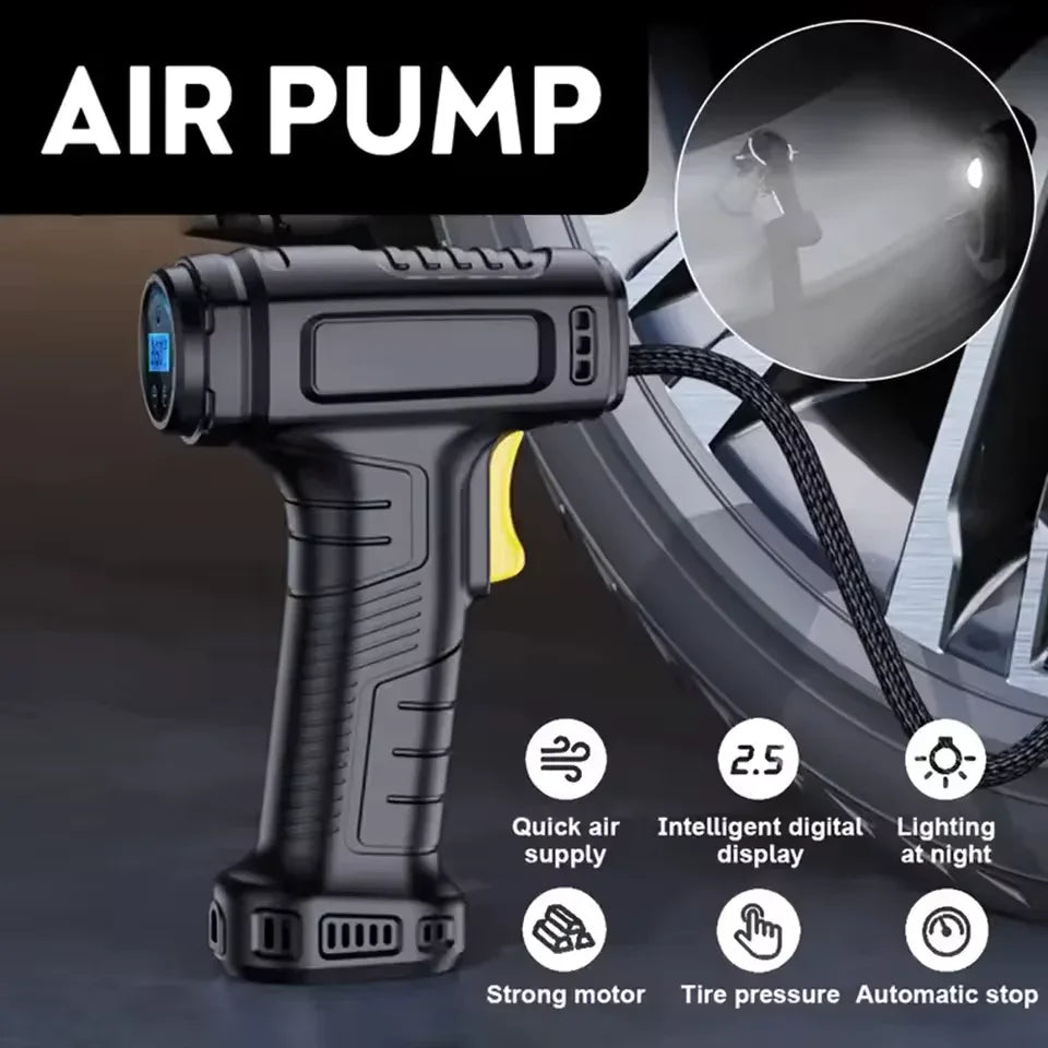 Digital Tyre Inflator with PSI Setting – Portable Air Pump