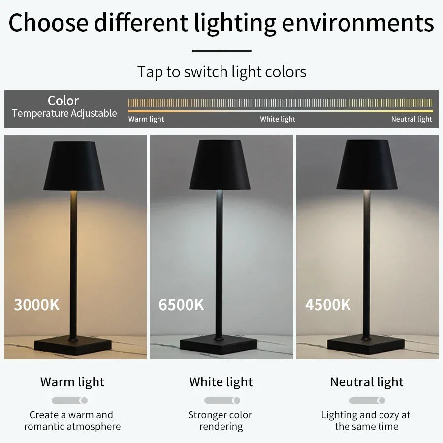 Luxury Metal Rechargeable Tap Lamp – Premium Quality