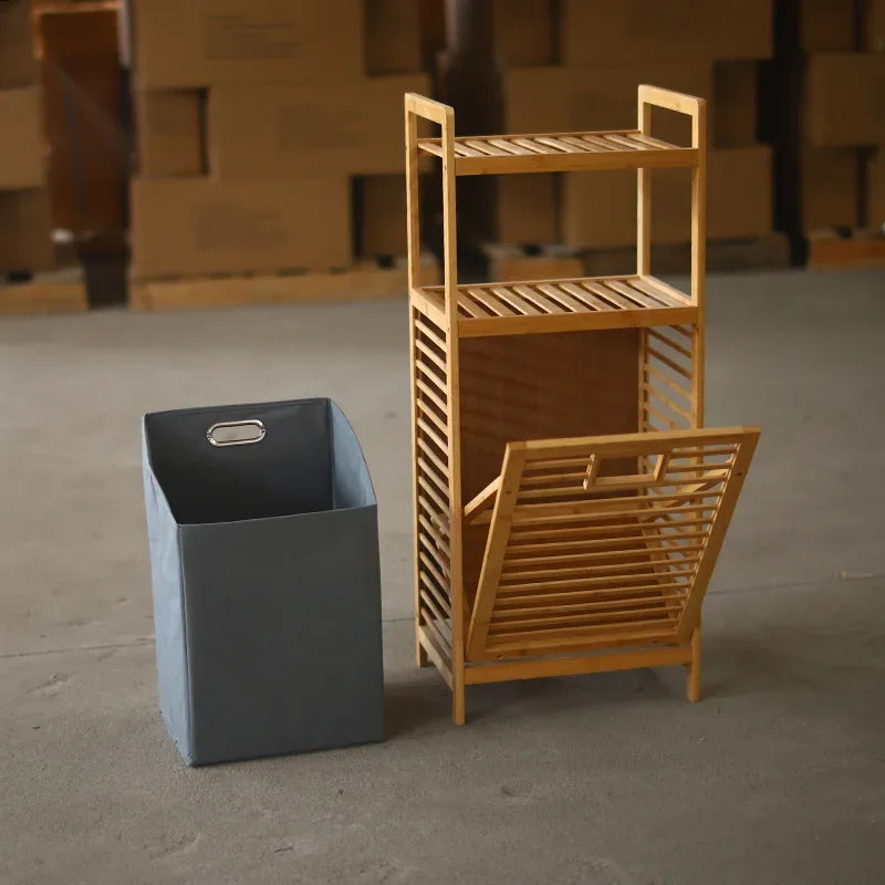 Wood Vine Weaving Laundry Basket – Large Capacity (Single Layer)