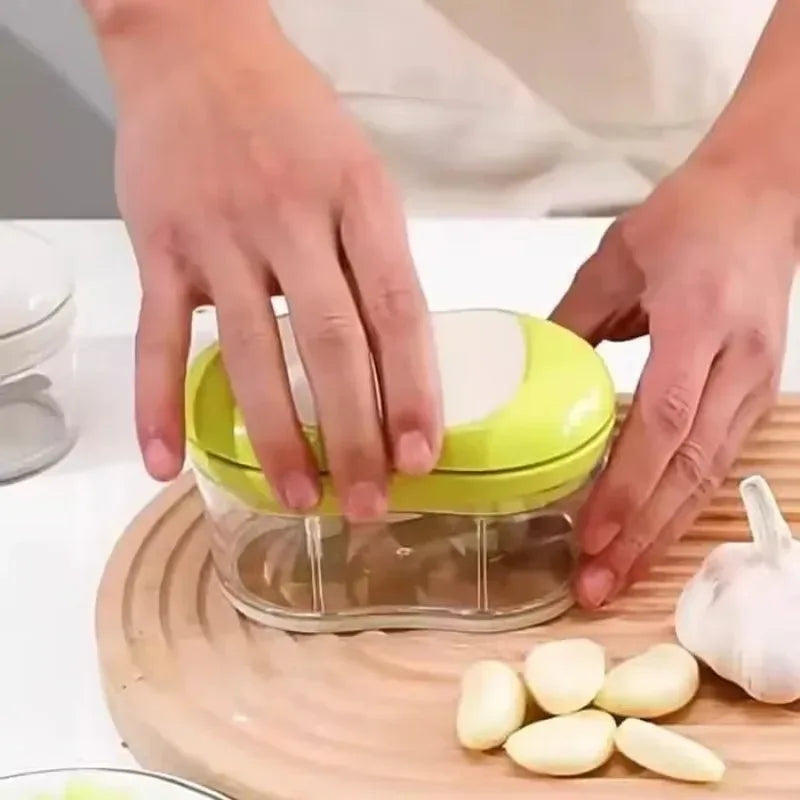 Manual Garlic Cutter – One-Handed Telescopic Slicer