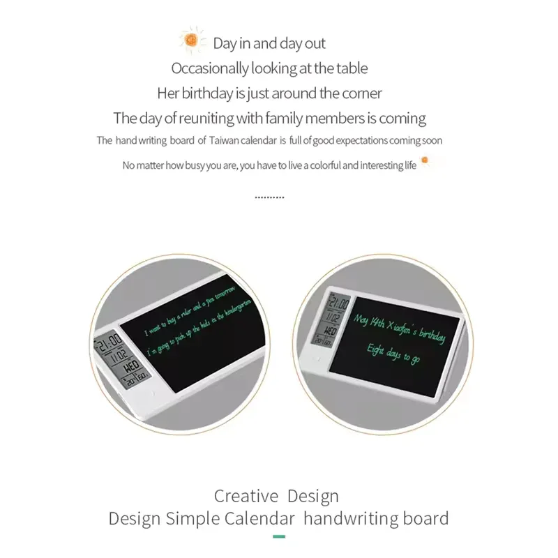 Desktop Writing Tablet with Clock & Temperature Display