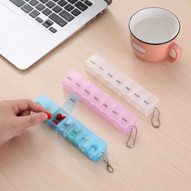 High-Durability Pill Organizer Box – Multi-Compartment (each)