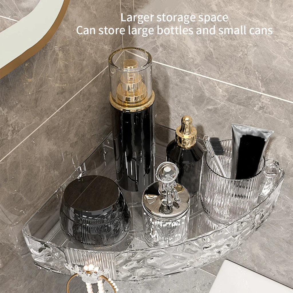 No-Drill Corner Shower Rack – Industrial Suction Storage