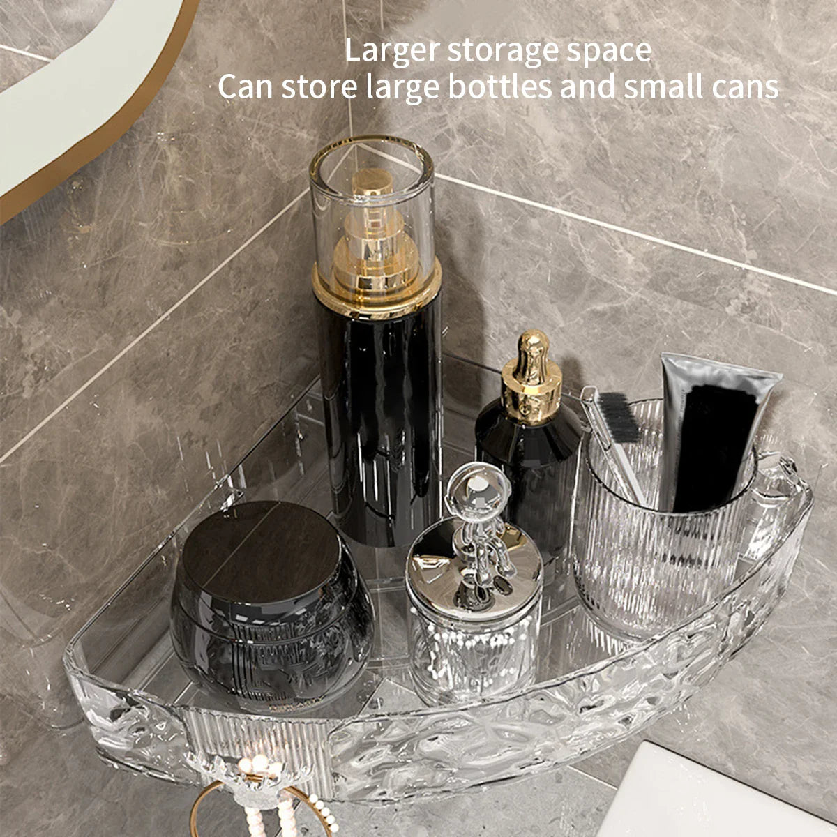 No-Drill Corner Shower Rack – Industrial Suction Storage