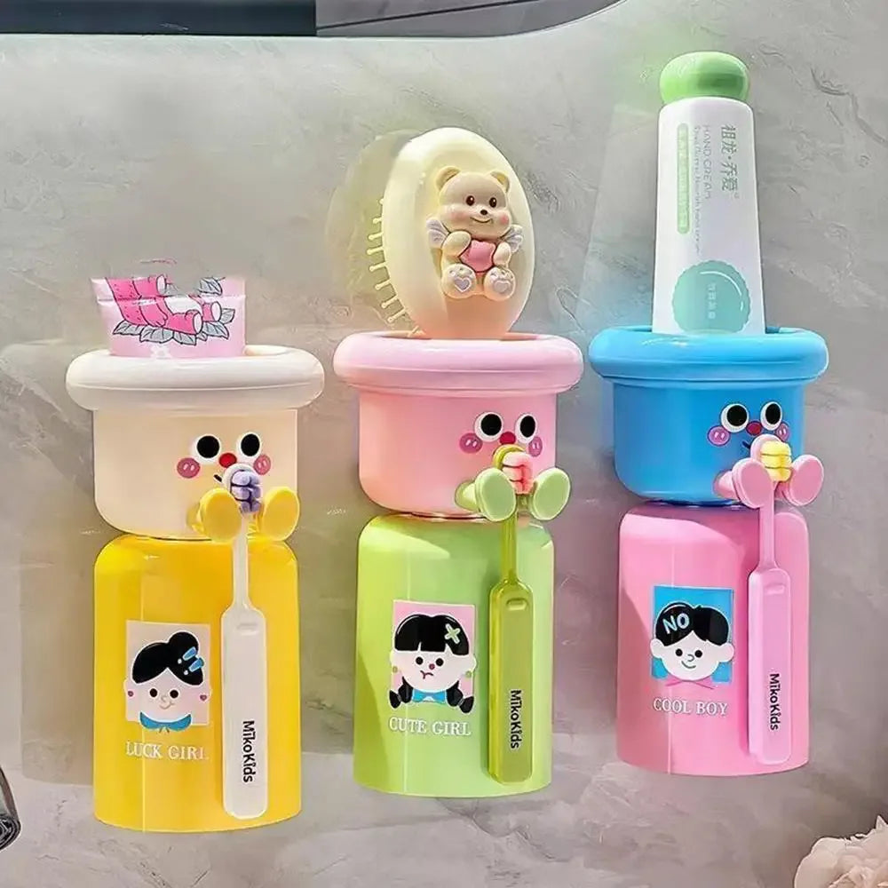 Wall-Mounted Magnetic Toothbrush Holder with Cup (each)