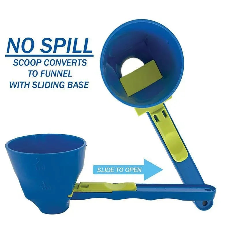 No-Spill Scoop & Funnel Tool – Multi-Purpose Kitchen