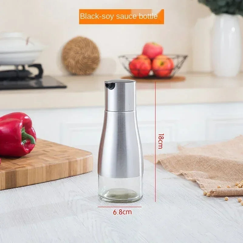 Stainless Steel Glass Oil Dispenser Bottle