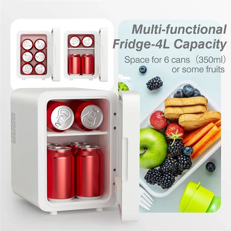 Compact Makeup Fridge: Cooler & Warmer for Home Vanity or Car Use