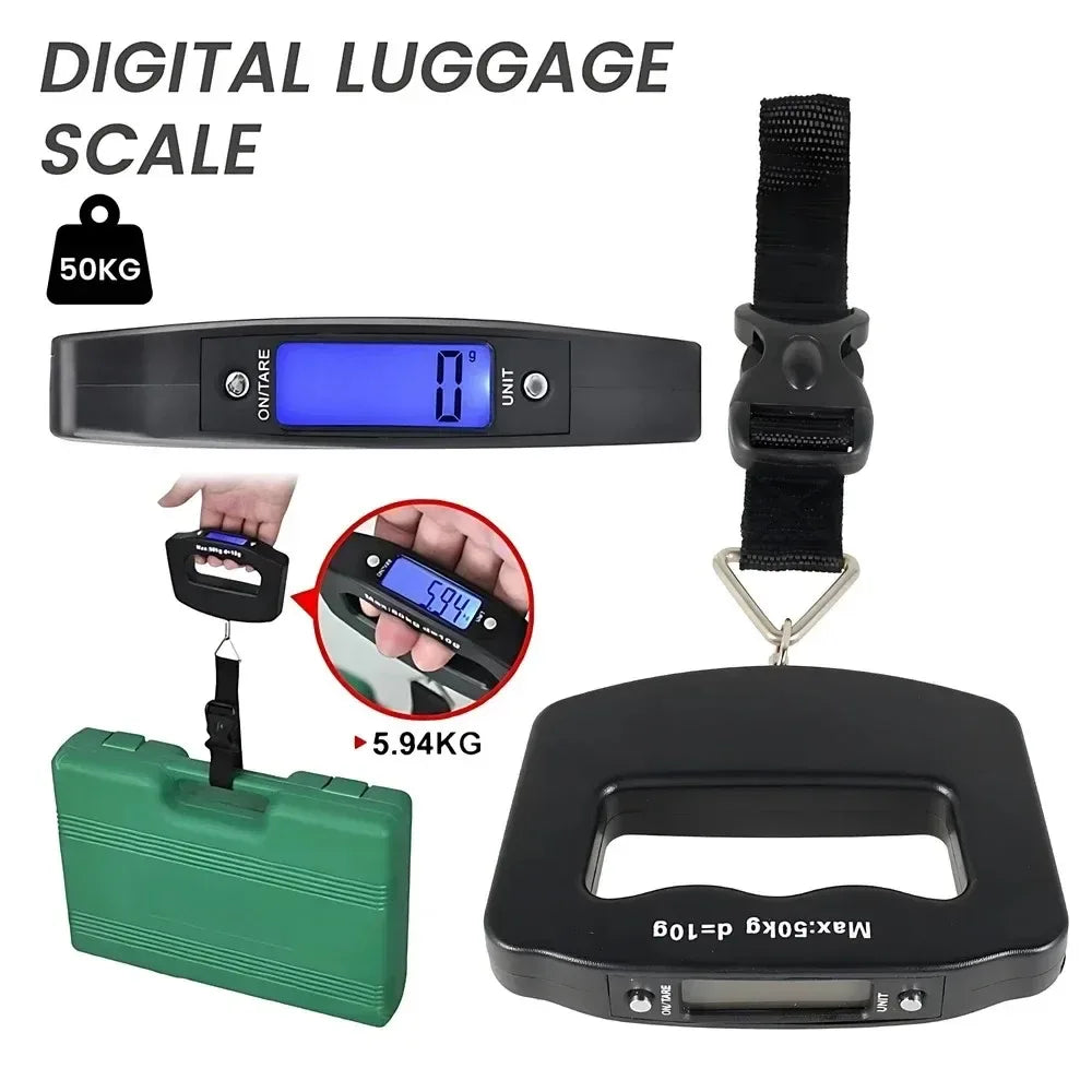 50kg/10g Portable Travel Luggage Scale – Digital Handheld Weighing Scale