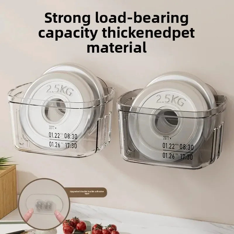 Wall Mounted Onion & Garlic Storage Box – Transparent Kitchen Organizer