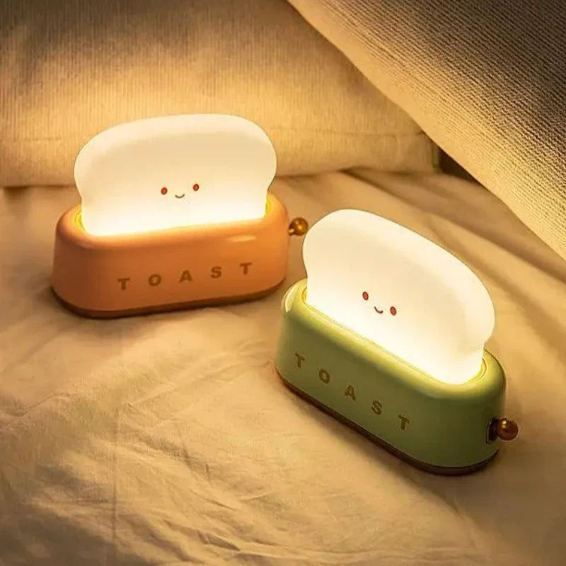 Cute Toast Night Light – Adjustable Soft Glow