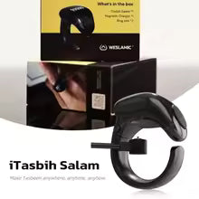 Smart Zikr Ring – Rechargeable Digital Tasbih with Bluetooth App & Prayer Alerts
