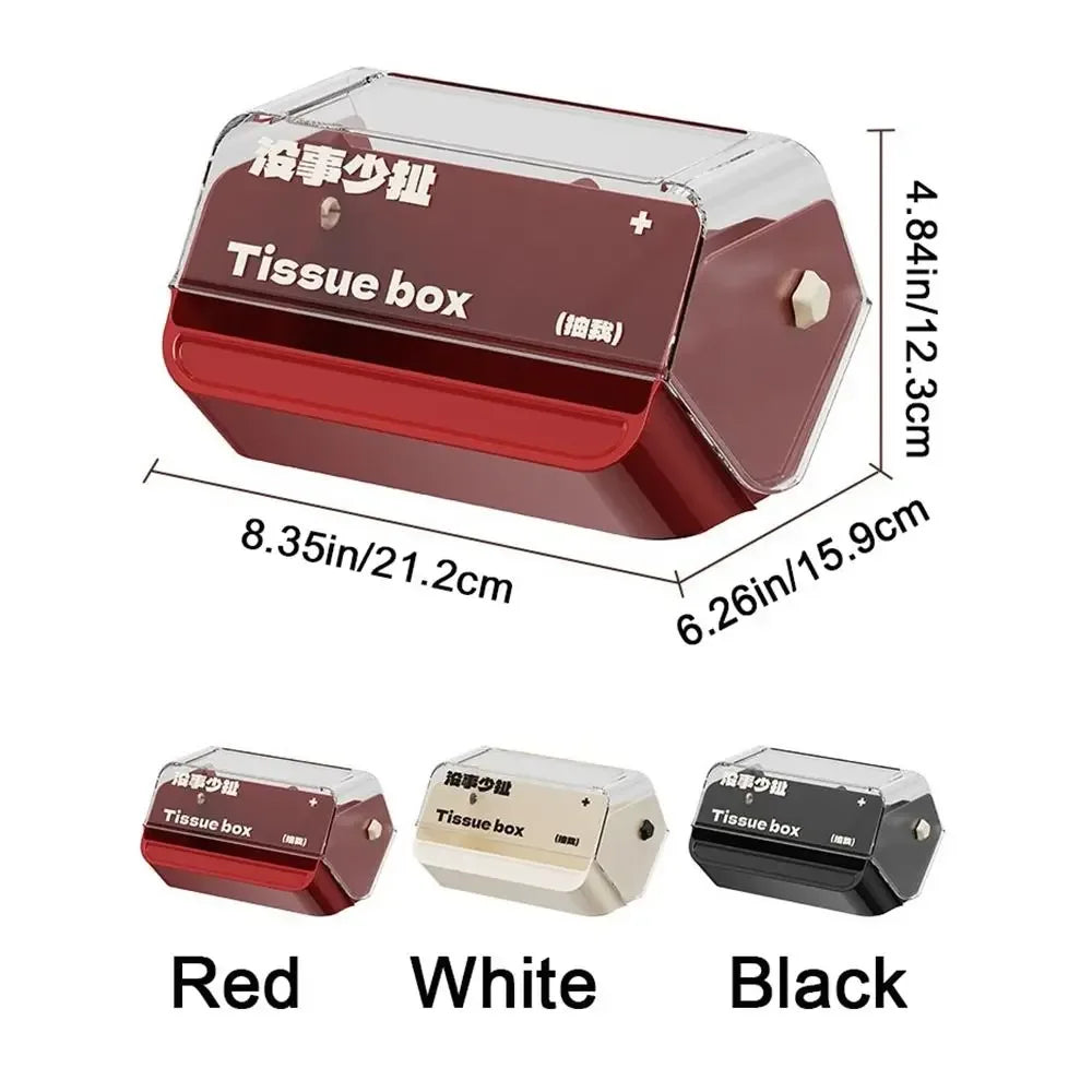 Durable Plastic Tissue Box – Anti-Slip Decorative Holder