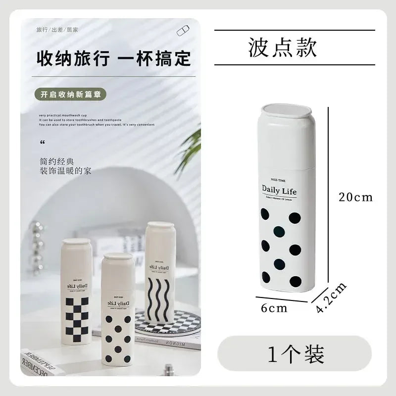 Portable Travel Toothbrush Storage Box – With Cup & Cover