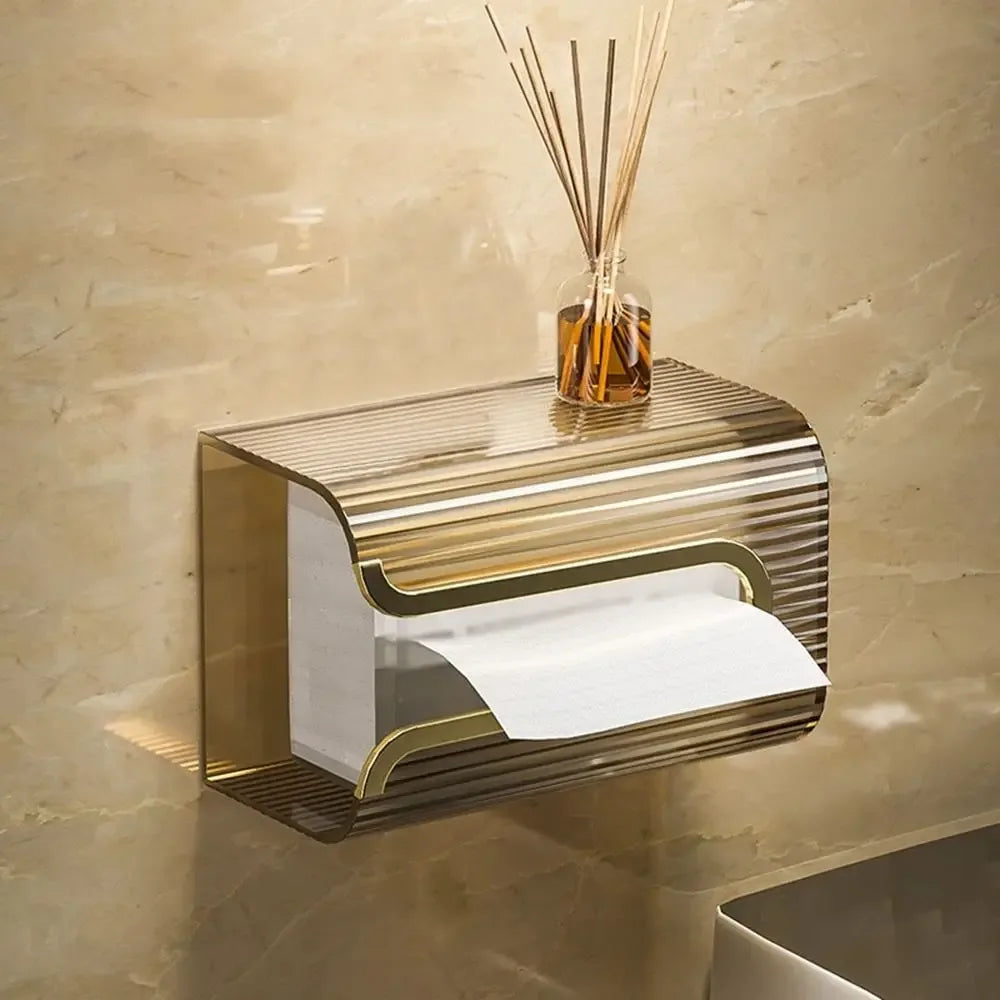 Wall-Mounted Clear Tissue Box – Sleek & Space-Saving Design