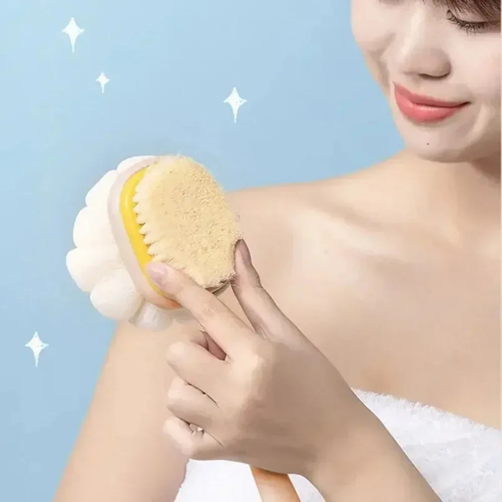 Soft Long Bath Brush – Double-Sided Scrubber