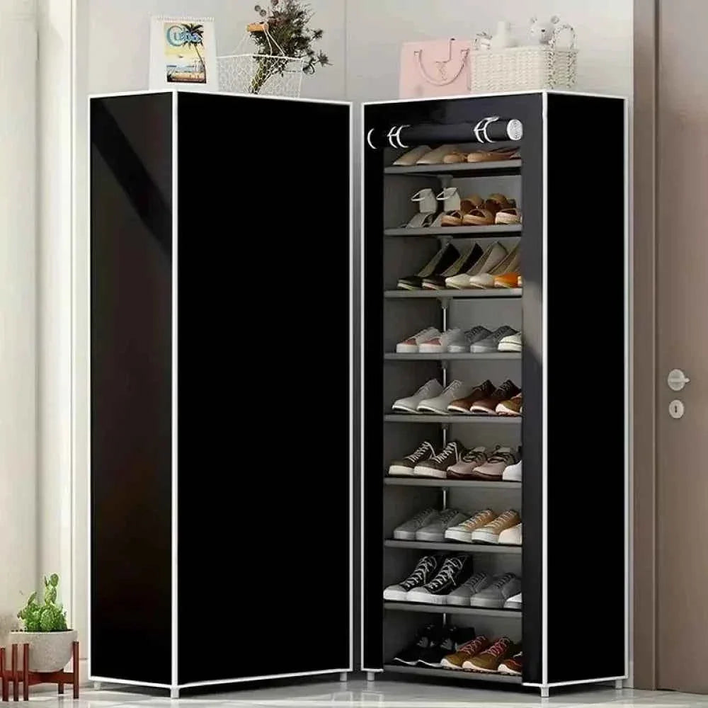 10 Layer Metal Clothes Cabinet - Durable Storage Solution for Home Organization