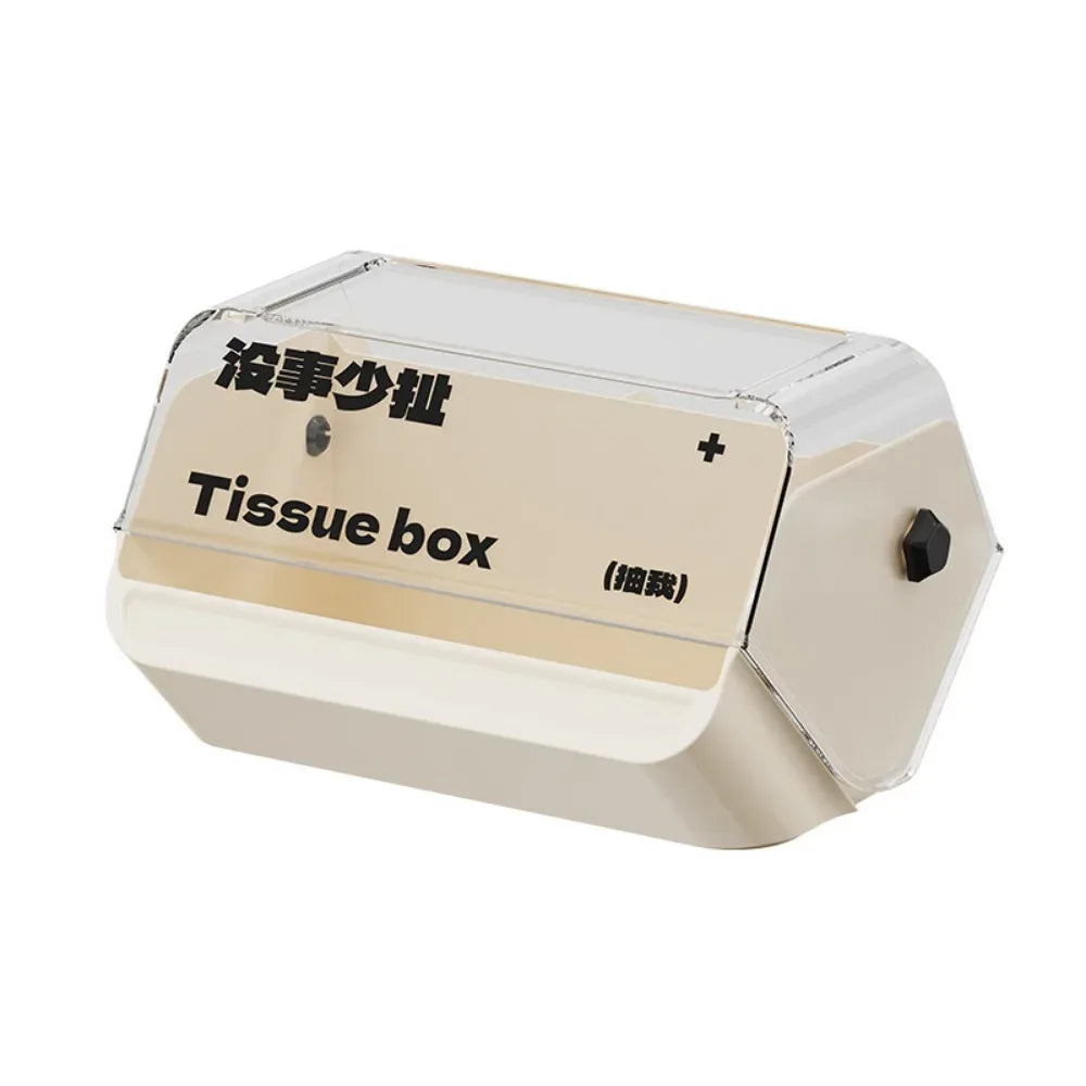 Durable Plastic Tissue Box – Anti-Slip Decorative Holder