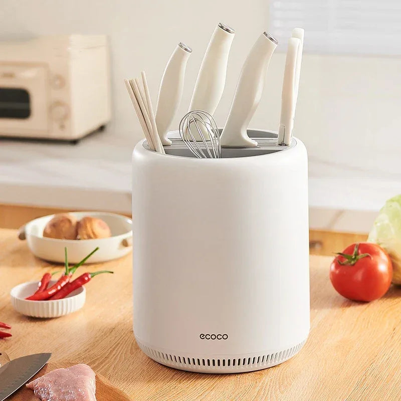 360° Rotating Kitchen Cutlery & Knife Holder Rack