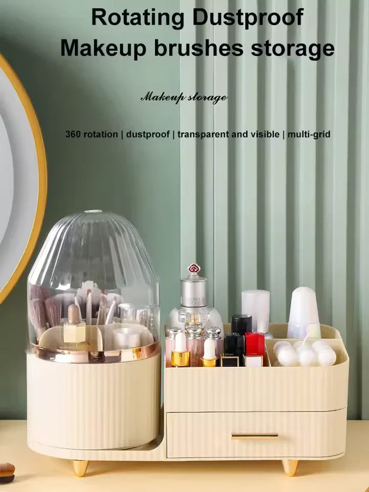 360° Rotating Cosmetic Storage Box – Makeup Organizer Stand