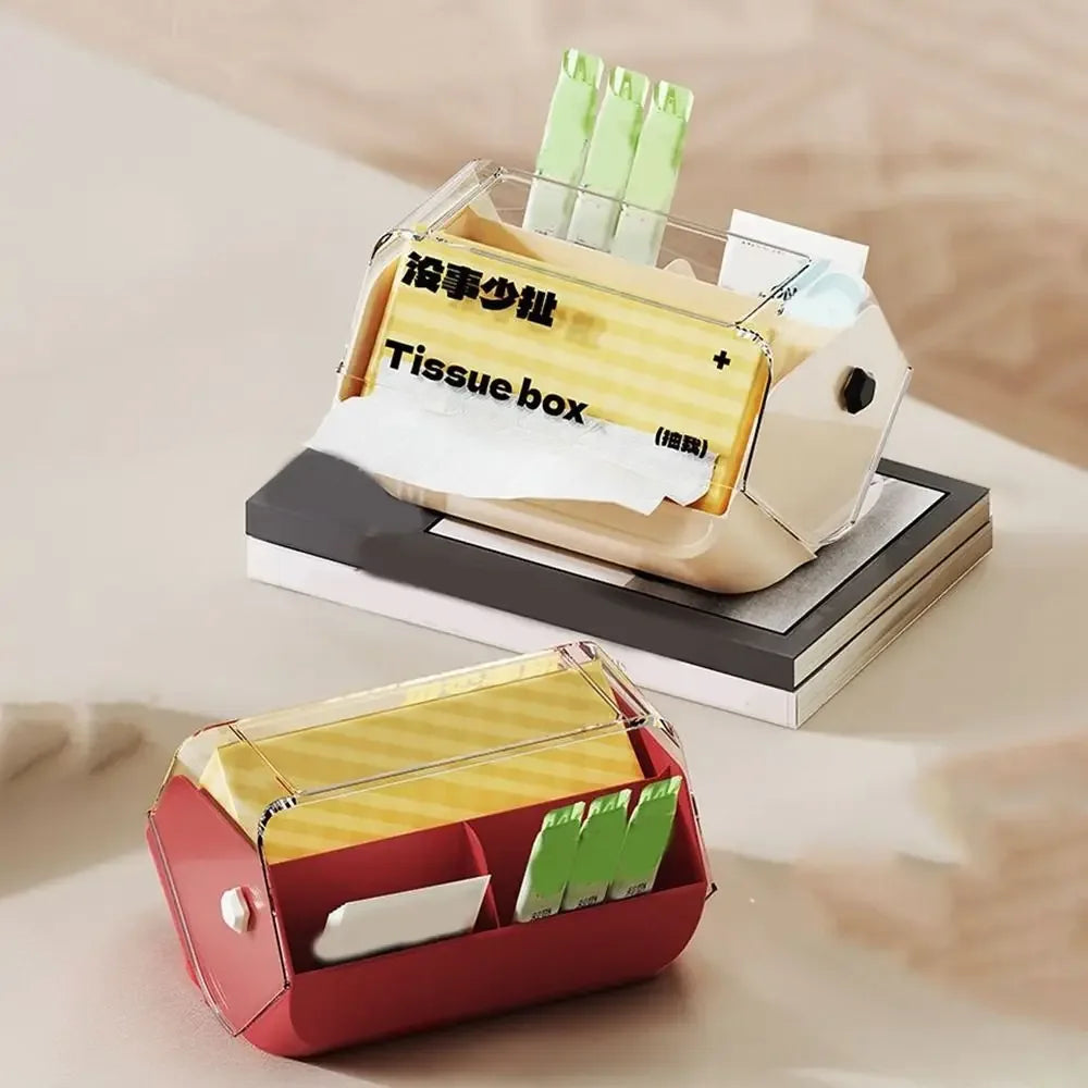 Durable Plastic Tissue Box – Anti-Slip Decorative Holder