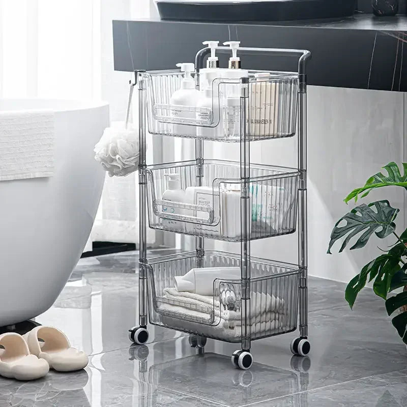 Movable Kitchen Storage Cart with Wheels