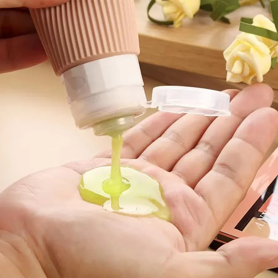 Silicone Travel Lotion Bottle Set – 4 PCS Leak-Proof
