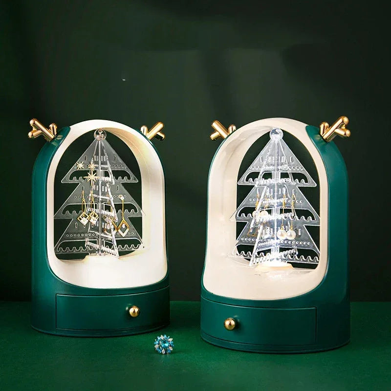 Rotating Deer Antler Jewelry Storage Organizer