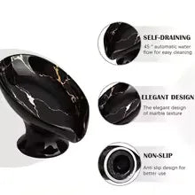 Elegant Marble Ceramic Soap Dish – Stylish & Durable